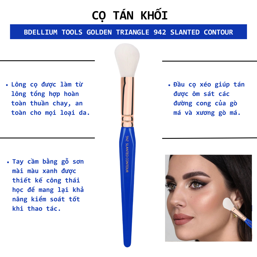 Cọ Tạo Khối Mặt Chuyên Nghiệp BDELLIUM TOOLS Slanted Contour B942